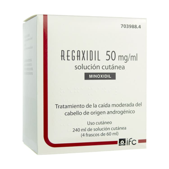 Regaxidil 50 Mg/Ml Solucion Cutanea 4 Frascos 60 Ml