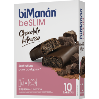 Bimanán Beslim Barritas Chocolate Intenso 10 Uds