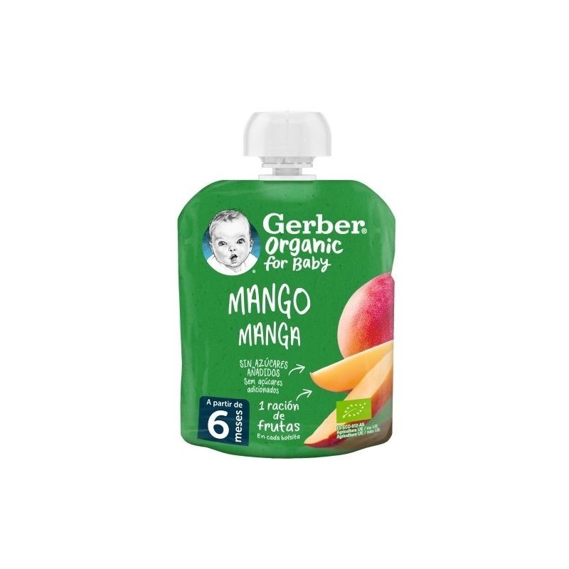 Gerber Organic Mango 1 Pouch 90 G
