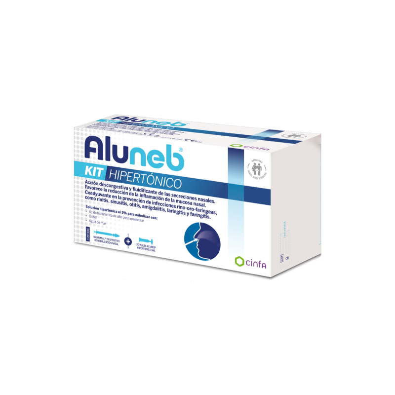 Aluneb Kit Isotonico 15 Viales Monodosis+Dispositivo Nasal