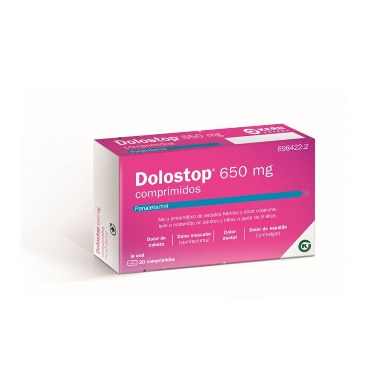Dolostop 650 Mg 20 Comprimidos