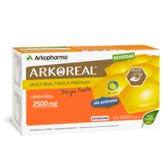 Arkoreal® Jalea Real Mega Forte 2500 Mg Sin Azúcar 20 Dosis