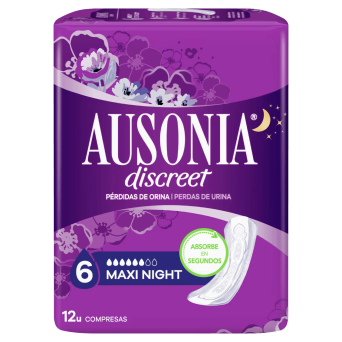 Ausonia Discreet Maxi Night 12 Uds