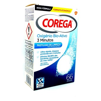 Corega Oxigeno Bioactivo 66 Tabletas Efervescent