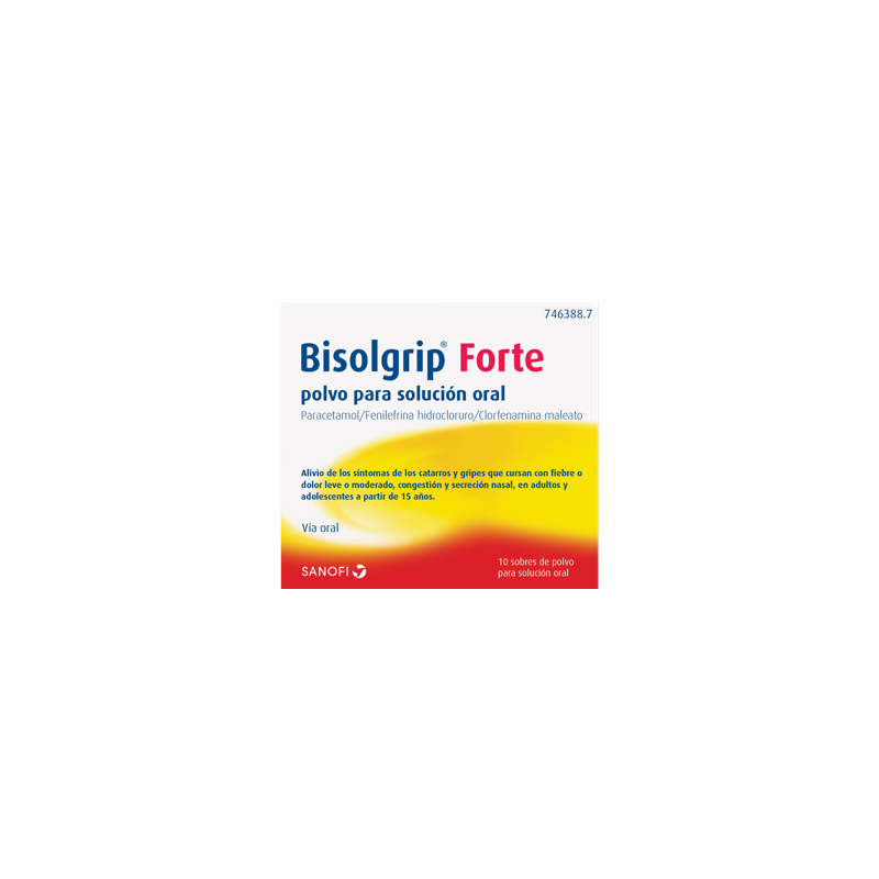 Bisolgrip Forte 650/4/10 mg 10 Sobres